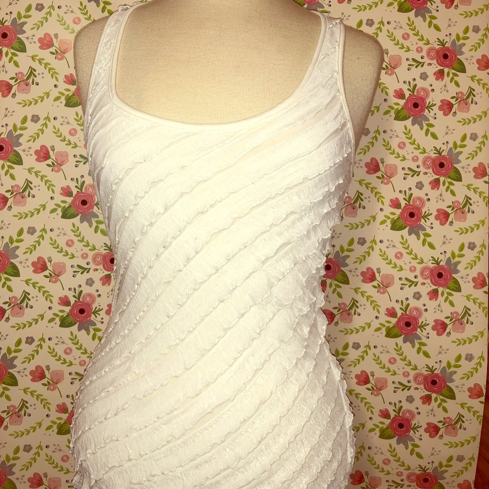 Ruffle racerback tank
